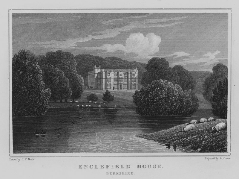 Englefield House, Berkshire (gravering) af John Preston Neale