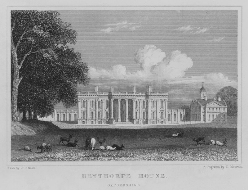Heythorpe House, Oxfordshire (gravering) af John Preston Neale