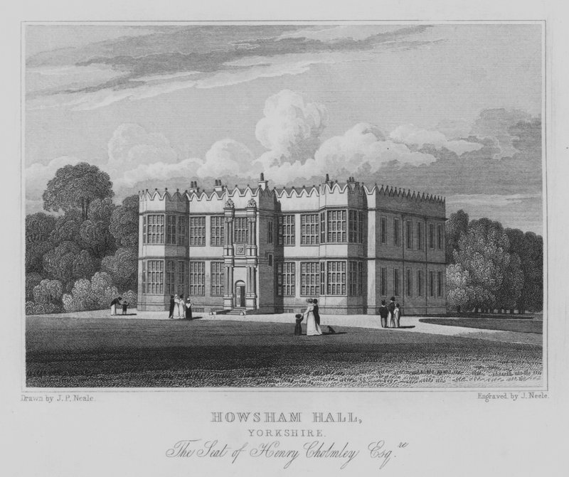 Howsham Hall, Yorkshire, The Seat of Henry Cholmley, Esquire (gravering) af John Preston Neale