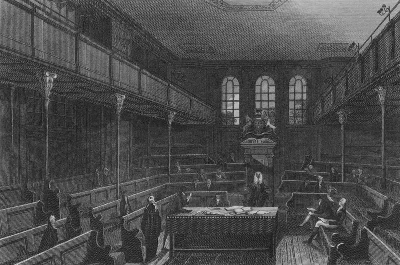 Interiør af Underhuset (gravering) af John Preston Neale