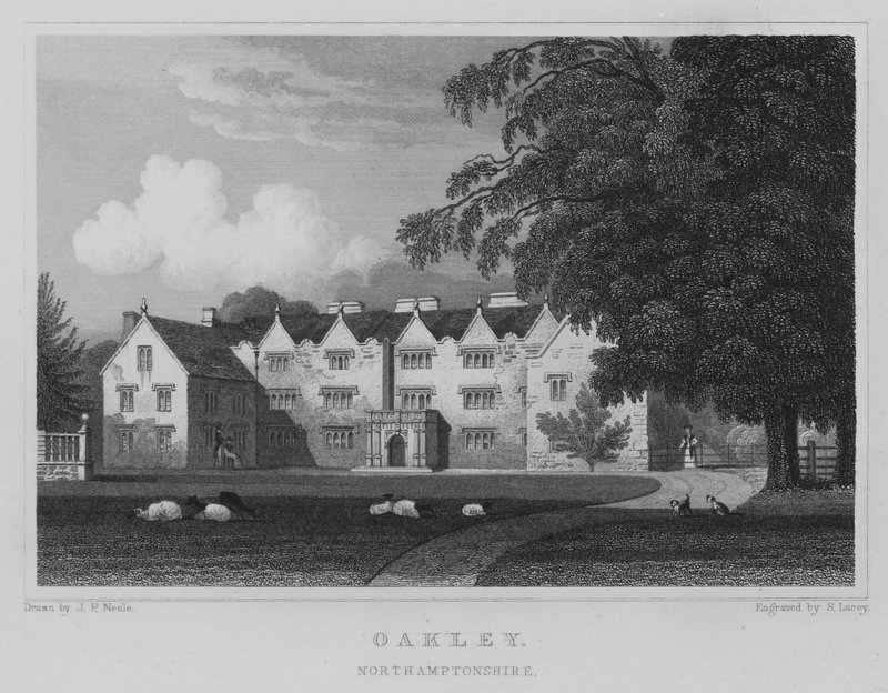 Oakley, Northamptonshire (gravering) af John Preston Neale