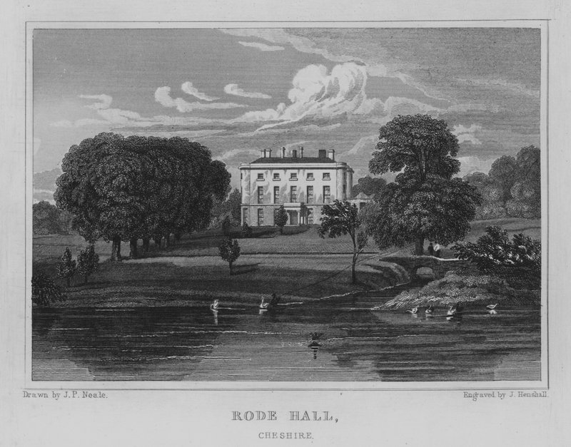 Rode Hall, Cheshire (gravering) af John Preston Neale