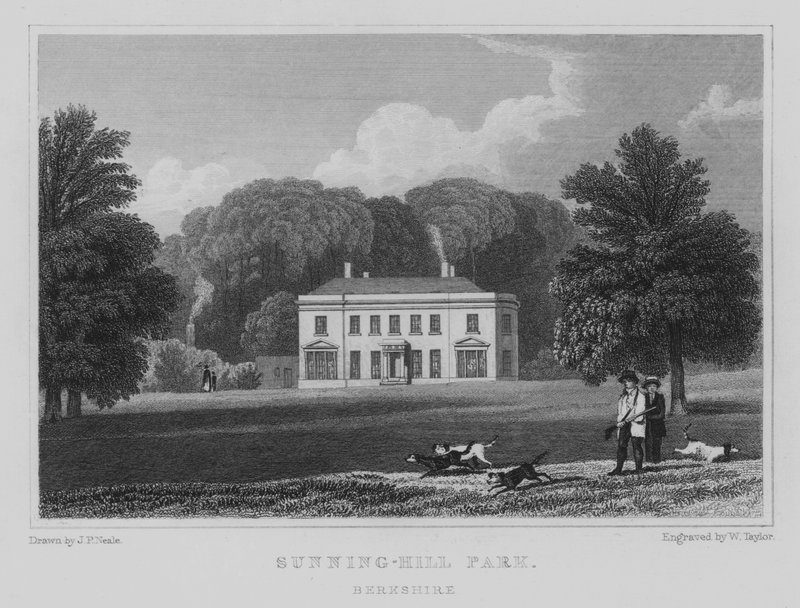 Sunning-Hill Park, Berkshire (gravering) af John Preston Neale