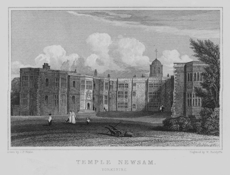 Temple Newsam, Yorkshire (gravering) af John Preston Neale