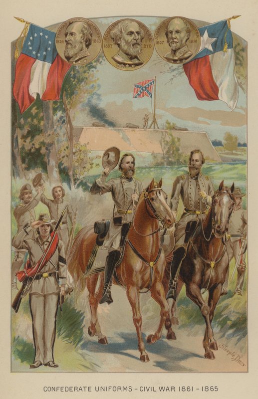 Konfødererede uniformer fra den amerikanske borgerkrig, 1861-1865. af J. after Steeple Davis