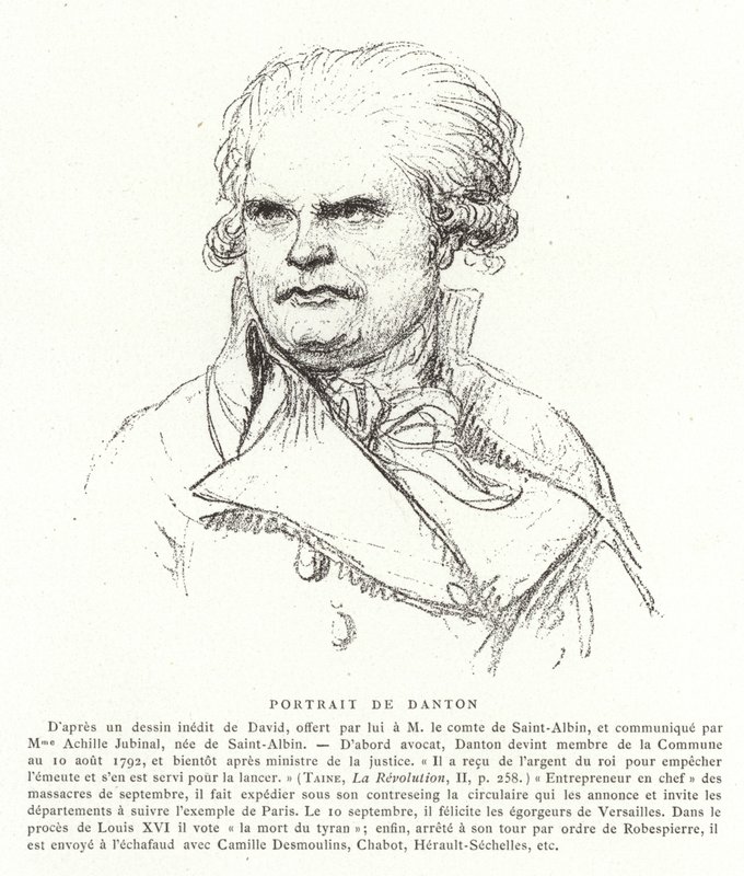 Georges Danton, fransk revolutionær politiker af Jacques Louis David