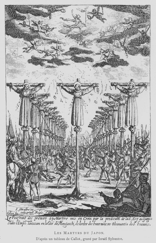 Martyrerne i Japan af Jacques Callot