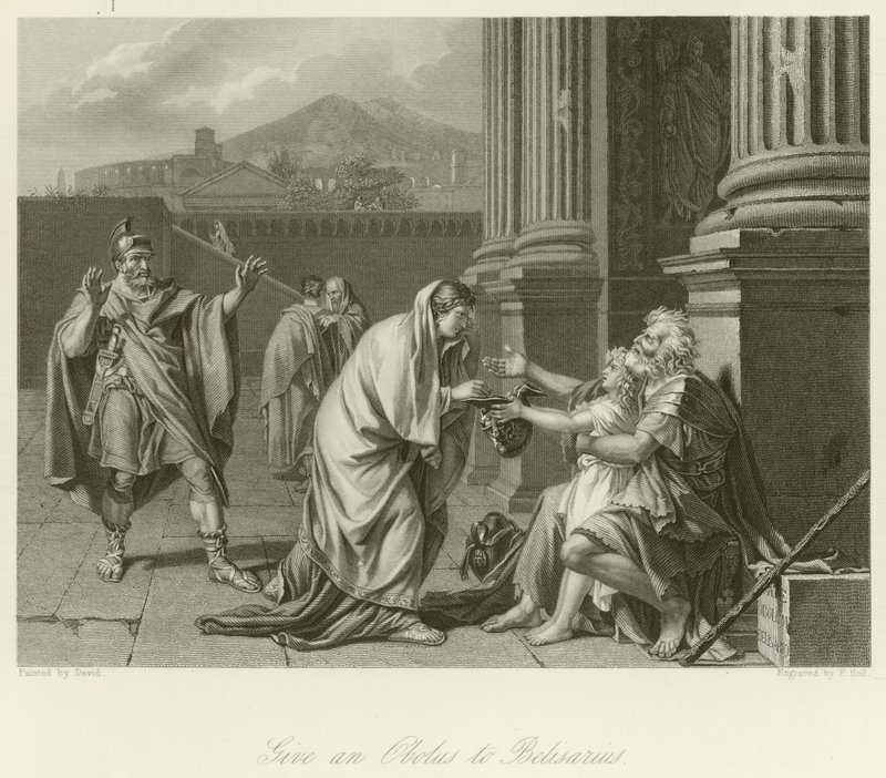 Belisarius tigger om almisse af Jacques Louis David