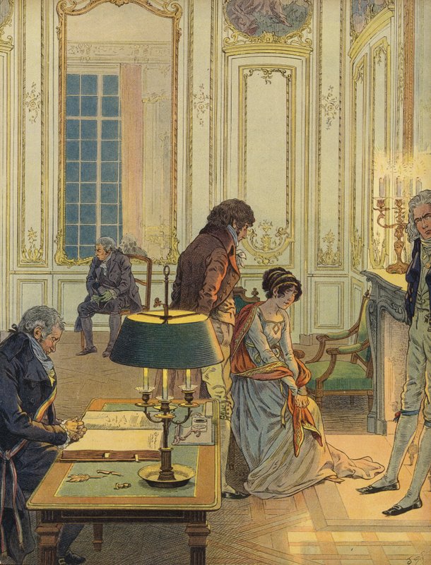 Napoleon Bonaparte siger farvel til sin kone af Jacques Marie Gaston Onfray de Breville (Job)
