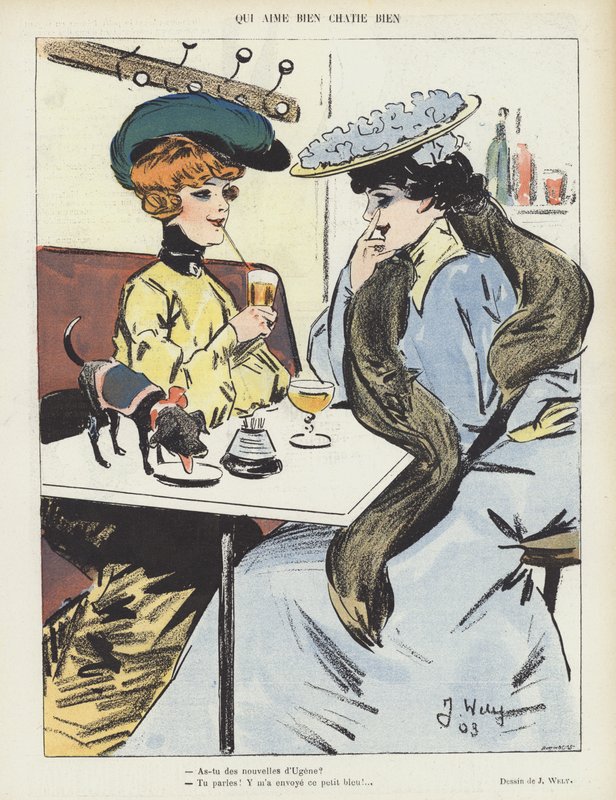 Illustration til Le Rire af Jacques Wely