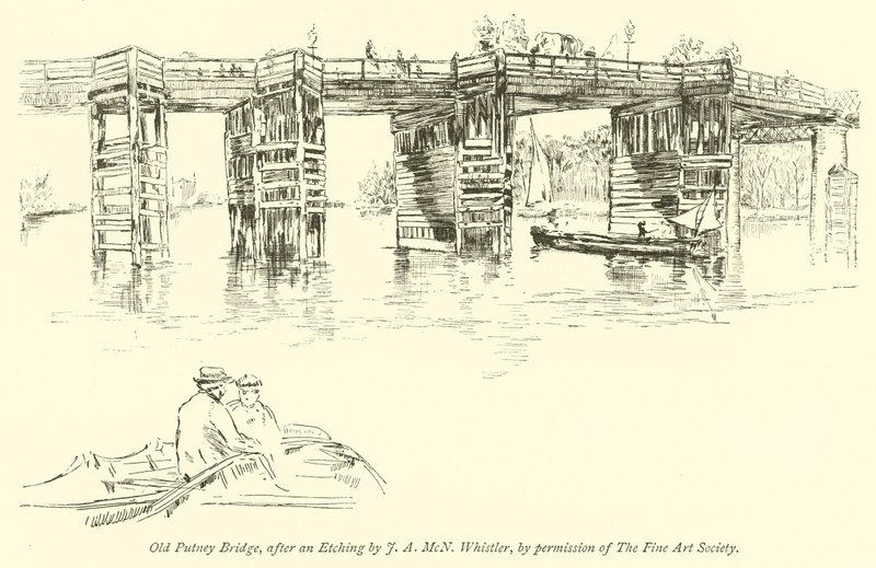 Den gamle Putney Bridge af James Abbott McNeill Whistler