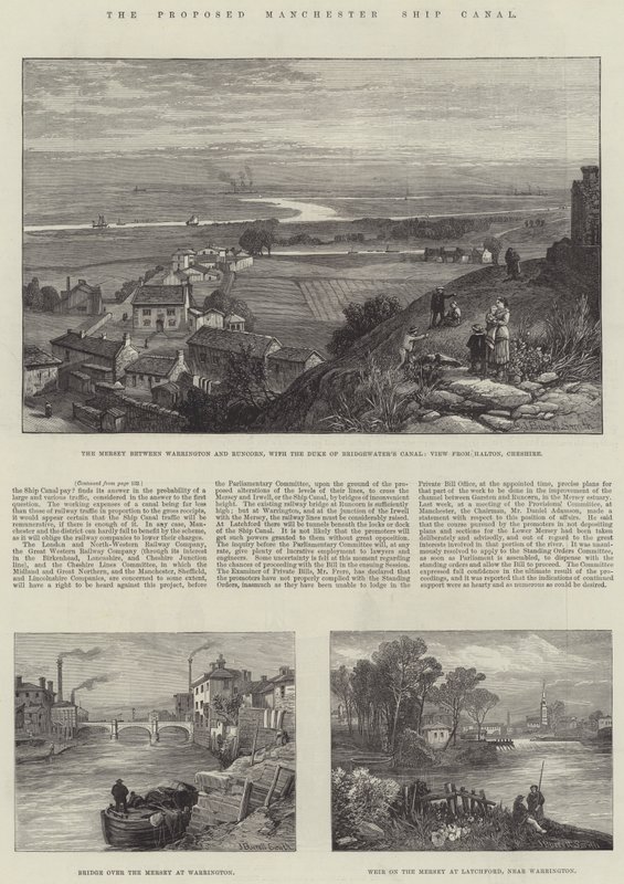 Den foreslåede Manchester-skibskanal af James Burrell Smith
