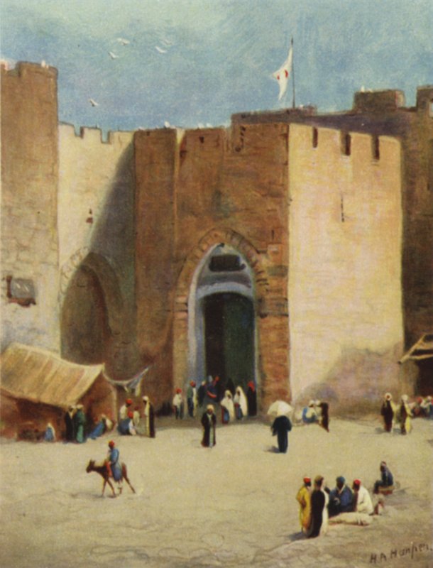 Jaffa; eller "Fish Gate" (farve litho) af James (after) Clark