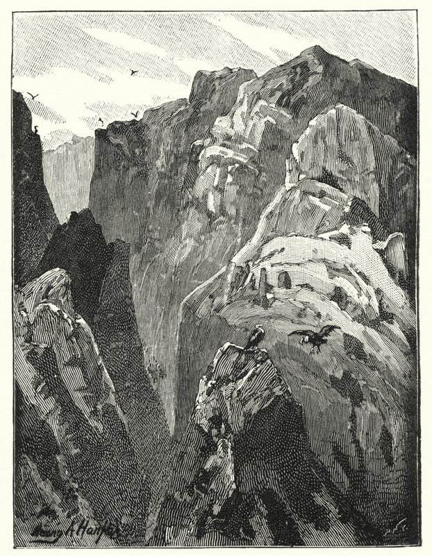 Bjergene nær Jeriko (litho) af James (after) Clark