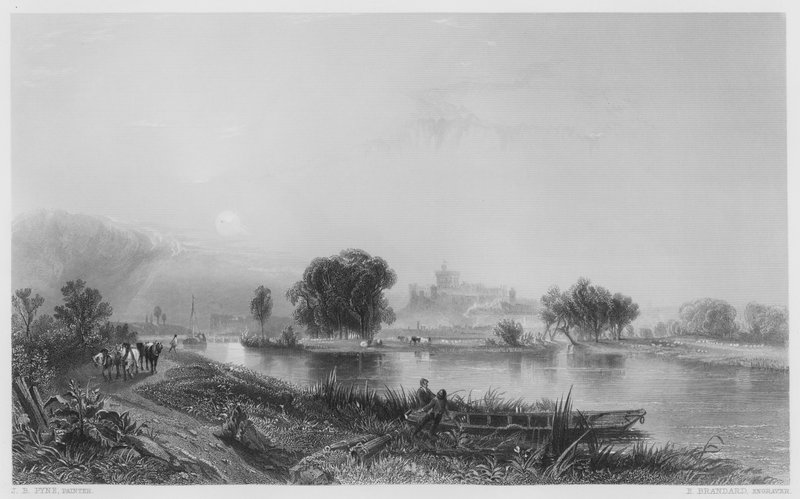 Windsor Castle (gravering) af James Baker (after) Pyne