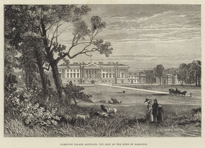 Hamilton Palace, Skotland, sæde for hertugen af Hamilton af James Burrell Smith