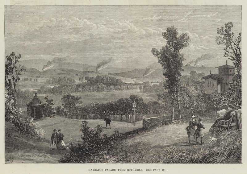 Hamilton Palace, fra Bothwell af James Burrell Smith