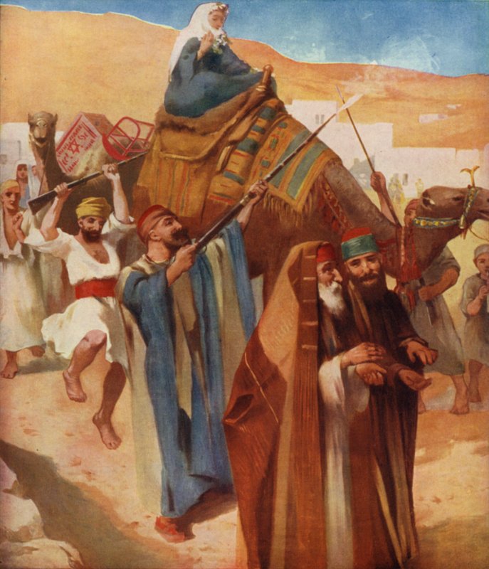 En landsbybrude procession af James Clark