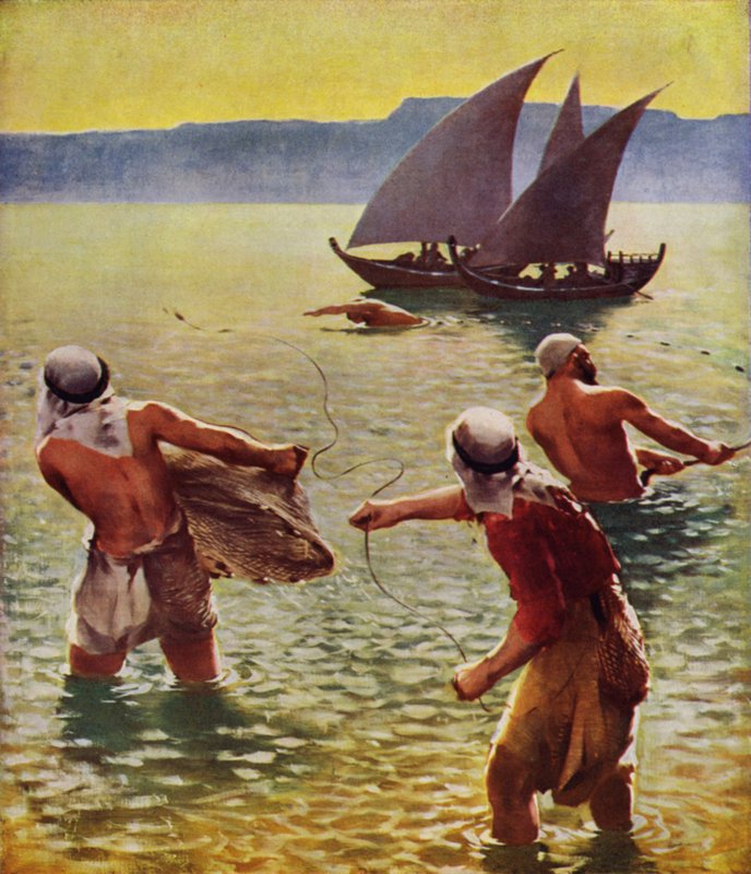 Fiskeri i Galilæa-søen af James Clark