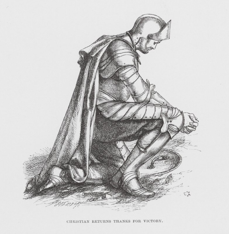 Kristne vender tilbage med tak for sejren (gravering) af James Dawson Watson