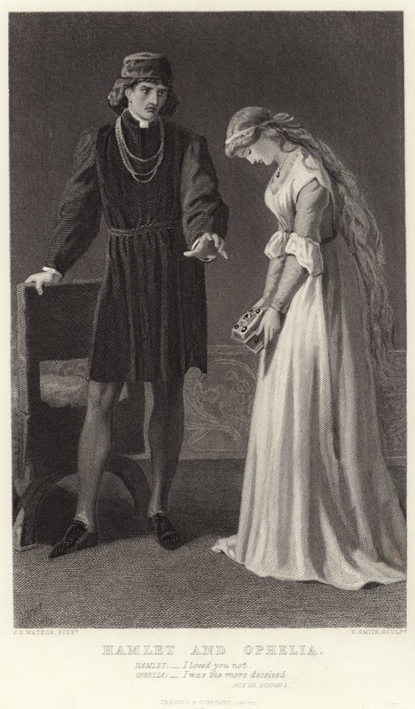 Hamlet og Ophelia, akt III, scene I af James Dawson Watson
