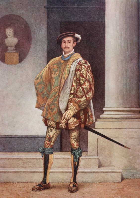 Shakespeares Købmanden i Venedig: Gratiano (farvelitografi) af James Dromgole Linton