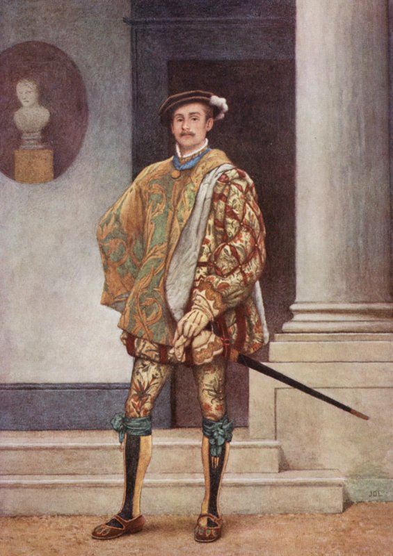 Shakespeares Købmanden i Venedig: Gratiano (farvelitografi) af James Dromgole Linton