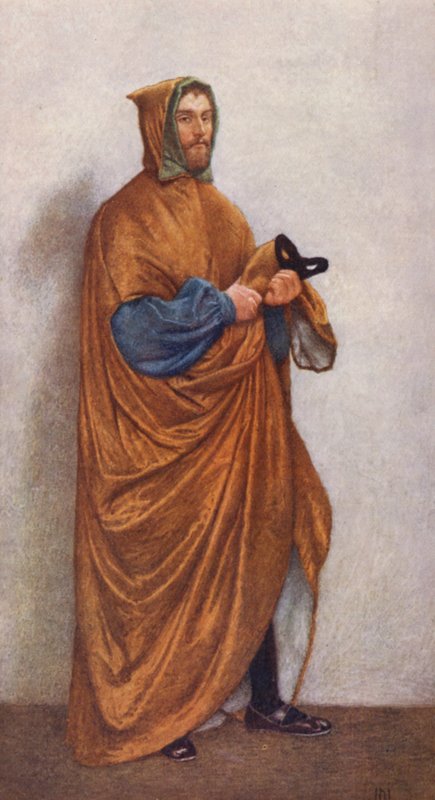 Shakespeares Købmanden i Venedig: Lorenzo (farvelitografi) af James Dromgole Linton
