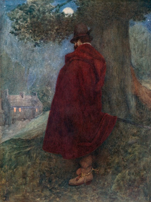 Jarlen af Bothwell om natten ser på det ensomme hus kaldet Kirk-o-Field af James Dromgole Linton