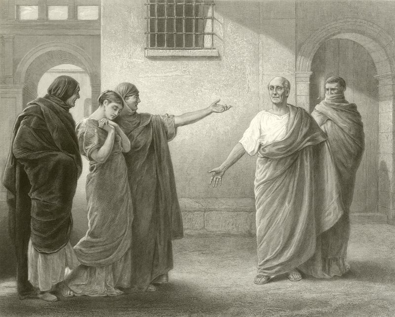 Volumnia, der bebrejder Brutus og Sicinius af James Dromgole Linton