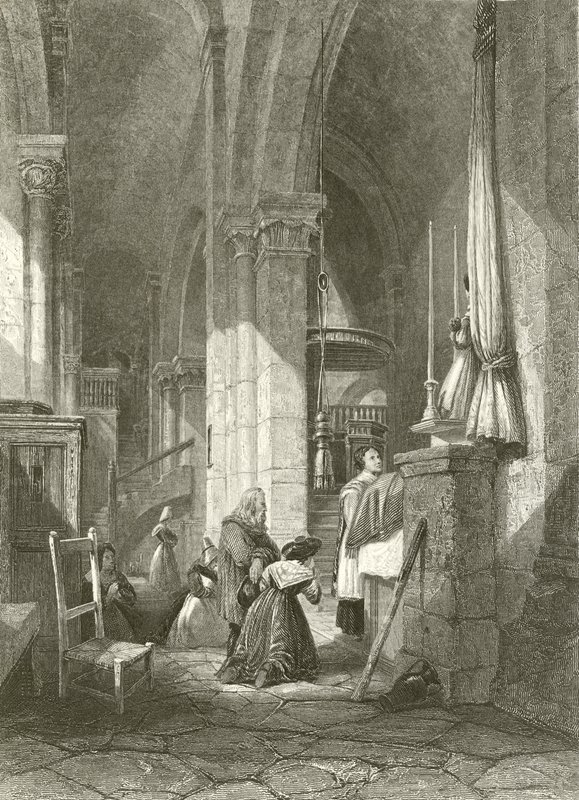Polignac kirke, Auvergne af James Duffield Harding