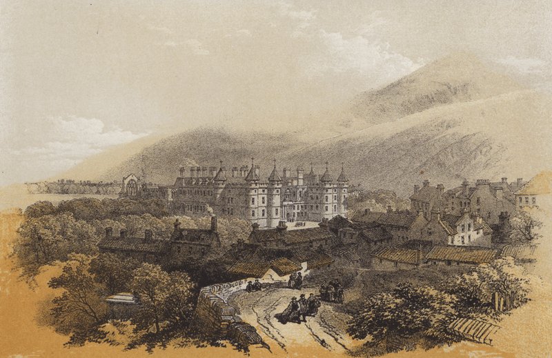Holyrood Palace (chromolitho) af James Duffield Harding