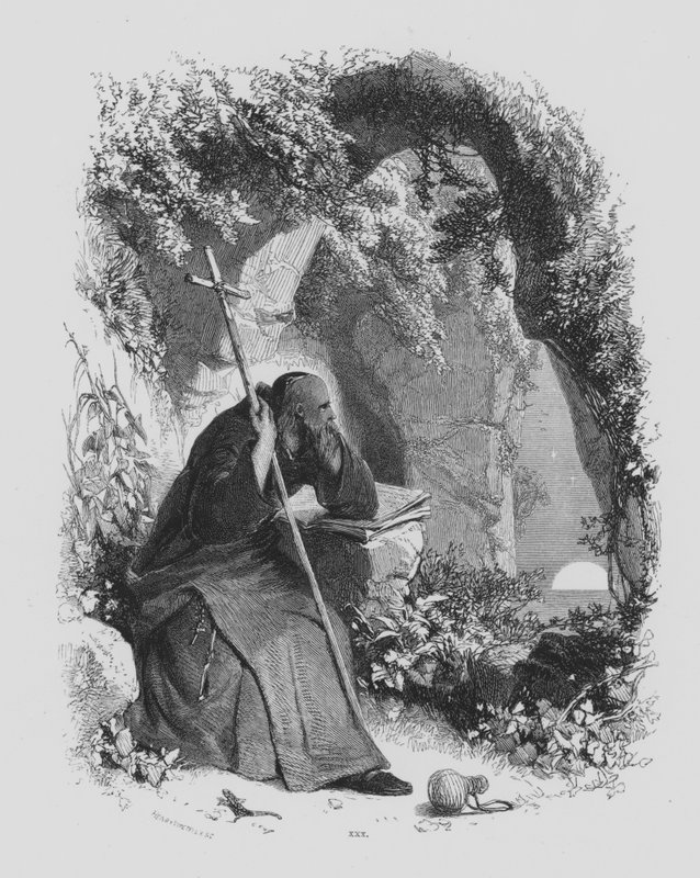 John Milton, Il Penseroso (gravering) af James Duffield Harding