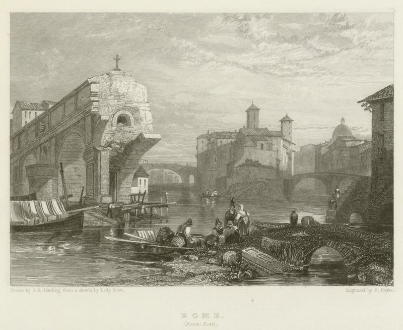 Rom, Ponte Rotti af James Duffield Harding