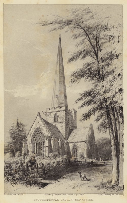 Shottesbrooke Kirke, Berkshire af James Duffield Harding