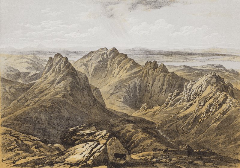 Udsigt fra toppen af Goatfell, øen Arran (chromolitho) af James Duffield Harding