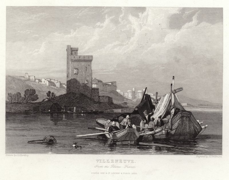 Villeneuve fra Rhone af James Duffield Harding