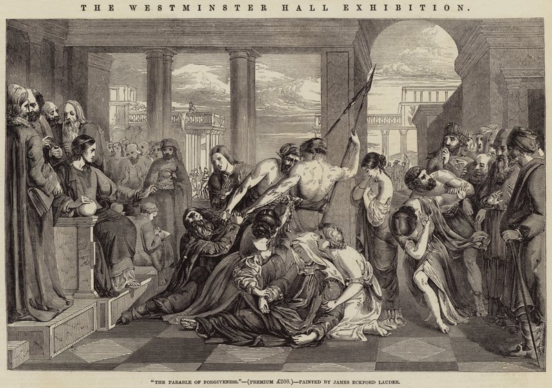 The Westminster Hall Exhibition, The Parable of Forgiveness af James Eckford Lauder