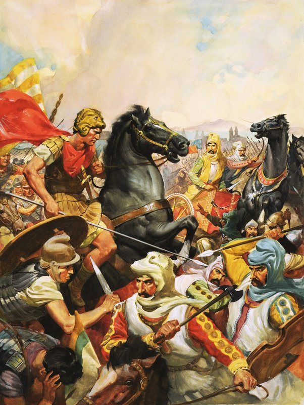 Alexander den Store rider på Bucephalus af James Edwin McConnell