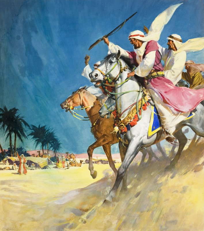 Arabere (gouache på papir) af James Edwin McConnell
