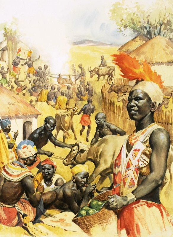 Bantu-landsby af James Edwin McConnell