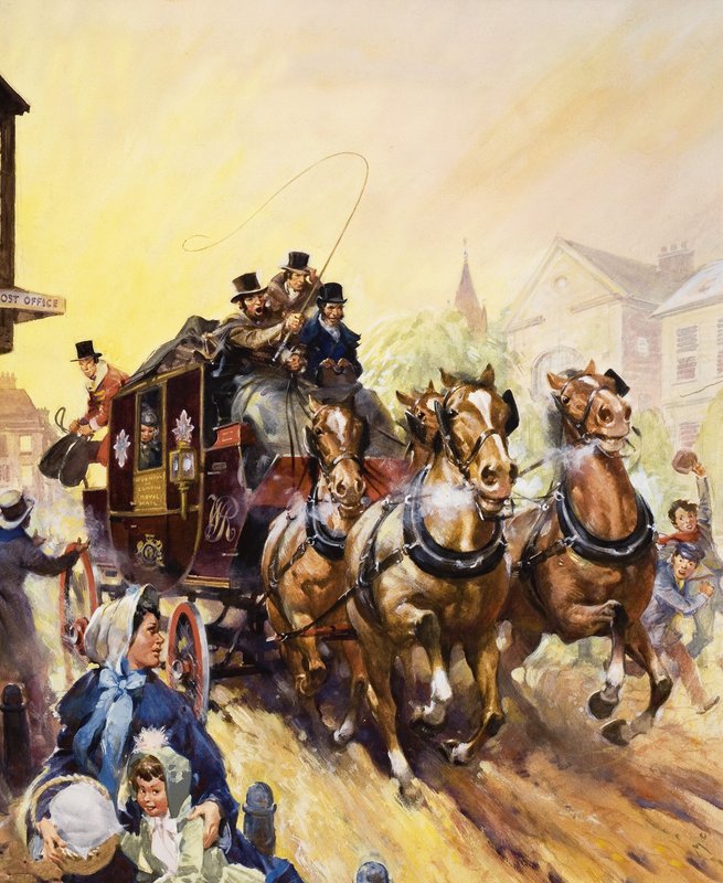 Udbringning af post og passagerer med bus af James Edwin McConnell