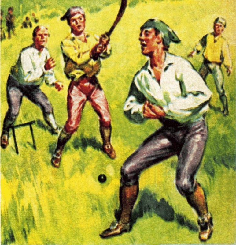 Tidlig cricket med to stubbe af James Edwin McConnell