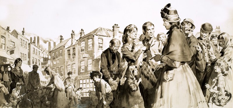 Berømte liv: Beatrice Webb (gouache på papir) af James Edwin McConnell