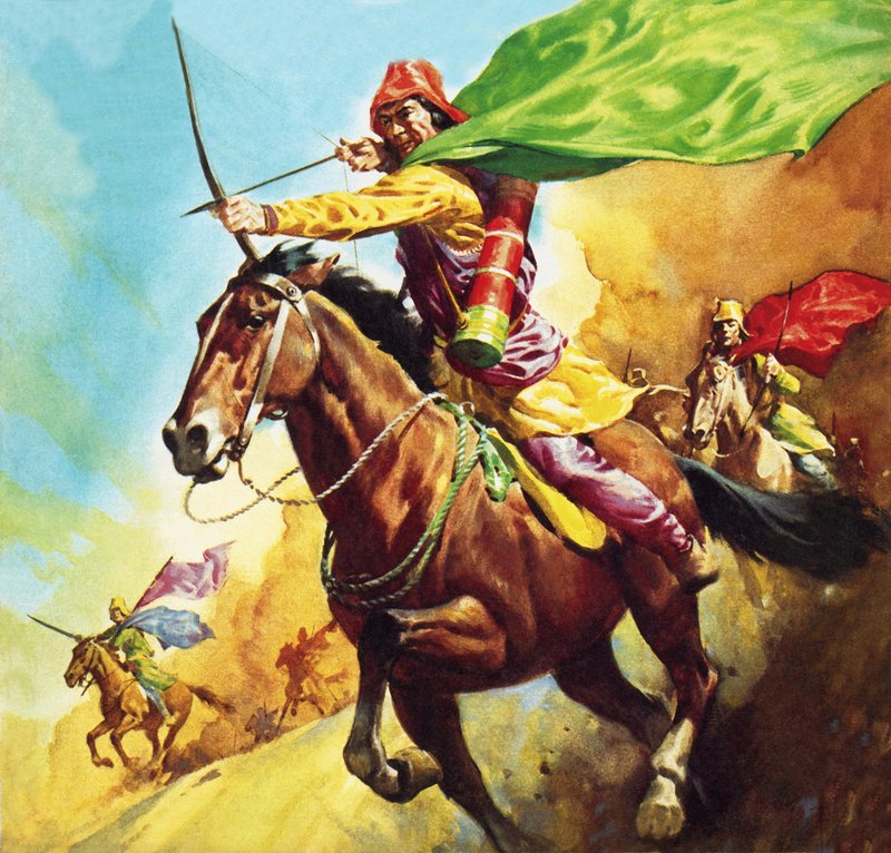 Parthisk kriger i slaget ved Carrhae i 53 f.Kr. af James Edwin McConnell