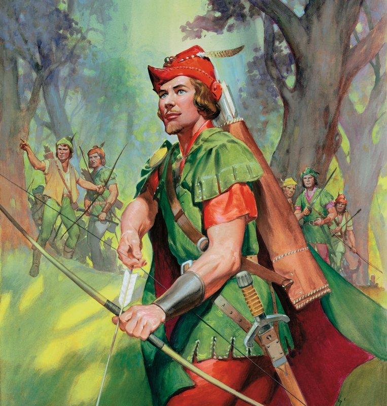 Robin Hood (gouache på papir) af James Edwin McConnell
