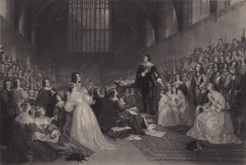 Retssagen mod Thomas, jarl af Strafford, i Westminster Hall, 1641 af James F. Scott