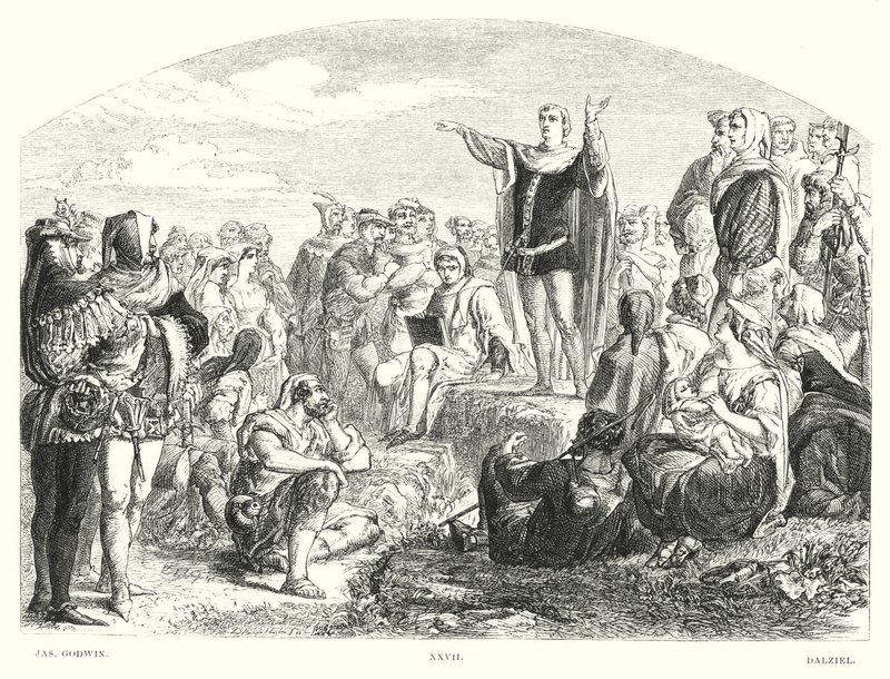 Lord Byrons barn Harold, Canto IV, strofe 114 (gravering) af James Godwin