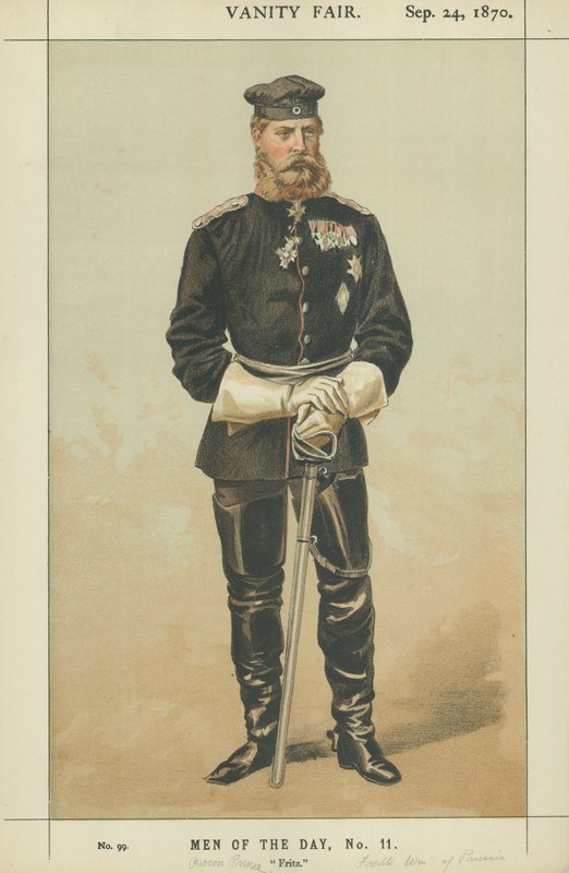 Kronprins Frederik Vilhelm af Preussen (farve litho) af James Jacques Joseph Tissot