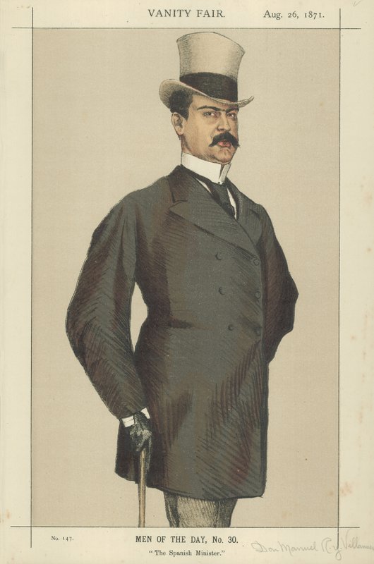 Don Manuel Rances y Villanueva (farve litho) af James Jacques Joseph Tissot